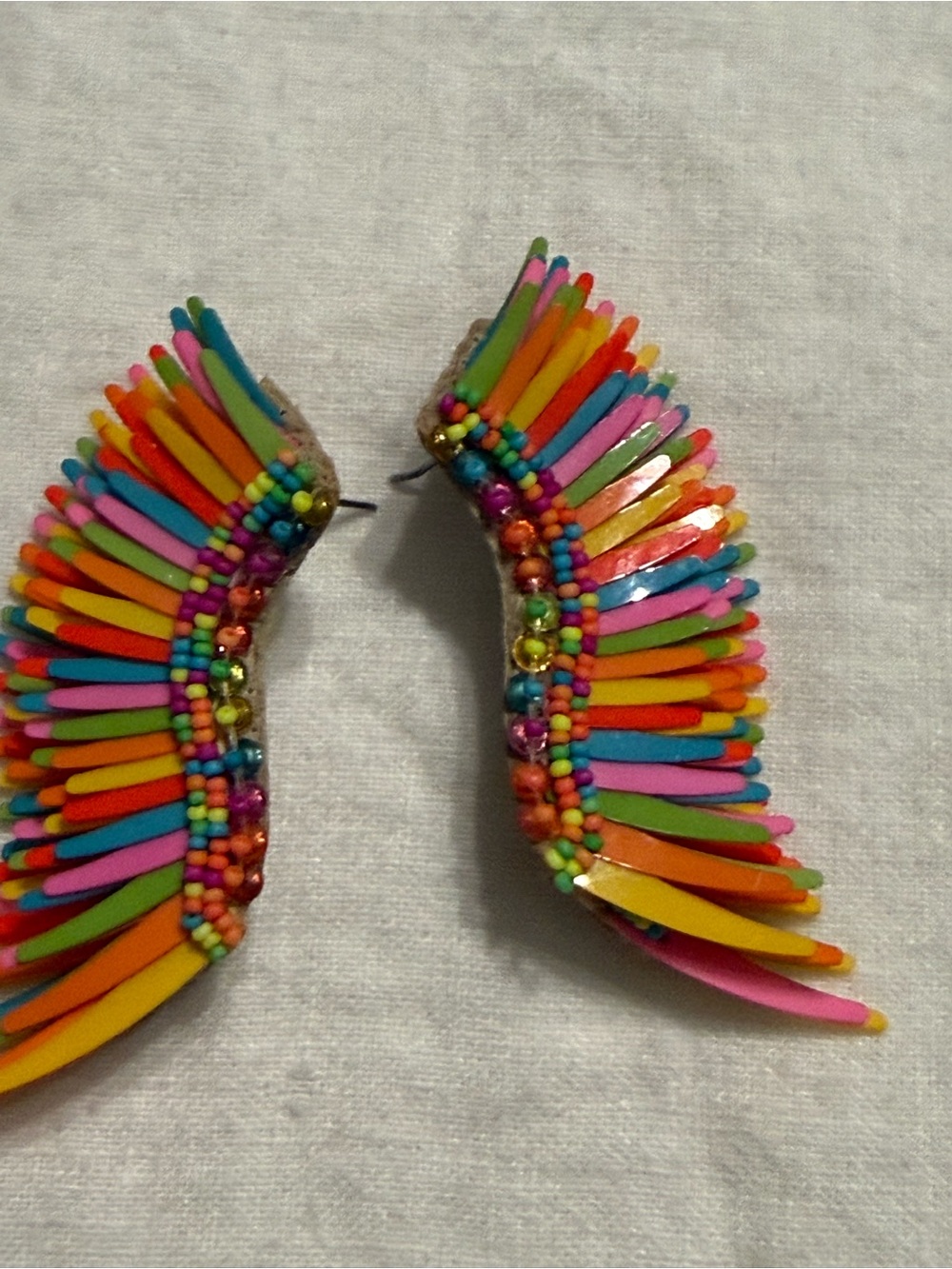 Mignonne Gavigan Rainbow Beaded Wing Earrings - Picture 3 of 12
